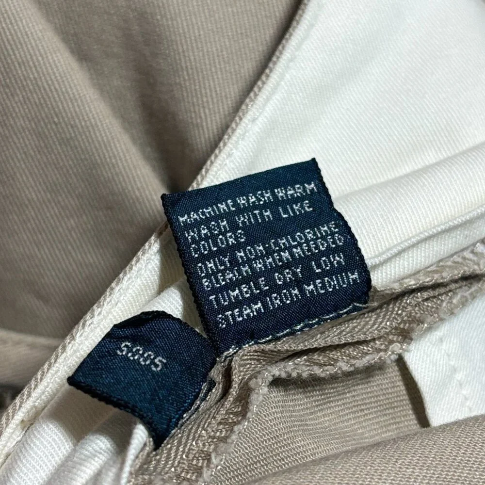 VTG Polo Ralph Lauren Chino Pants Khaki Stretch Flyfish Embroidered Mens Sz 38R‎
